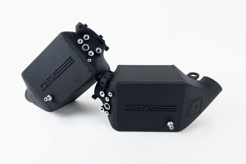 CSF 12-16 BMW M5 (F10) / 12-18 BMW M6 (F06/F12/F13) Twin Charge-Air-Cooler Set - Crinkle Black - 8109