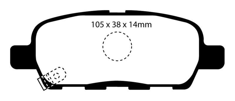 EBC 08-13 Infiniti EX35 3.5 Ultimax2 Rear Brake Pads - UD1288