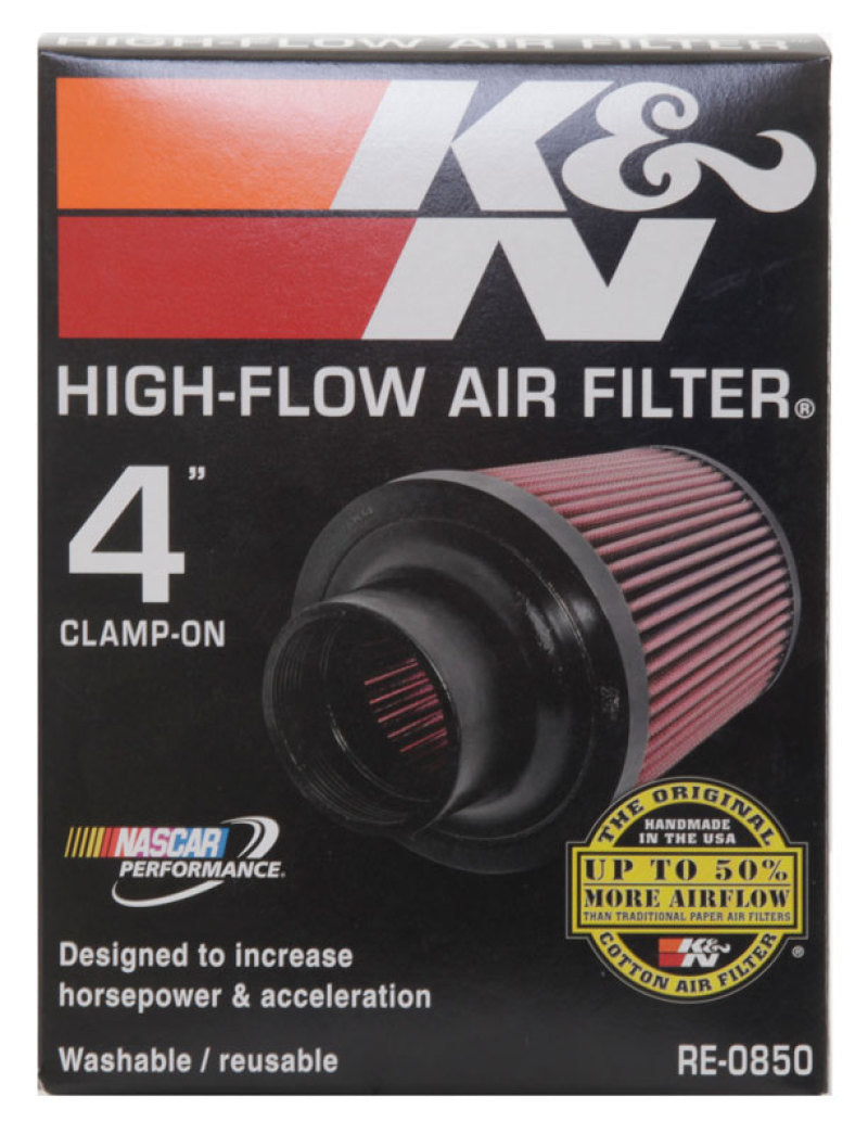 K&amp;N Universal Air Filter (4in. Flange / 6in. Base OD / 4-5/8in. Top OD / 6in. Height) - RE-0850