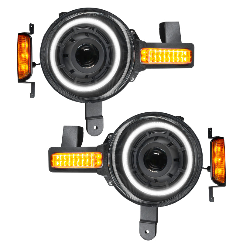 Oracle 2021+ Ford Bronco Oculus  Bi-LED Projector Headlights - Amber/White Switchback - 5886-023