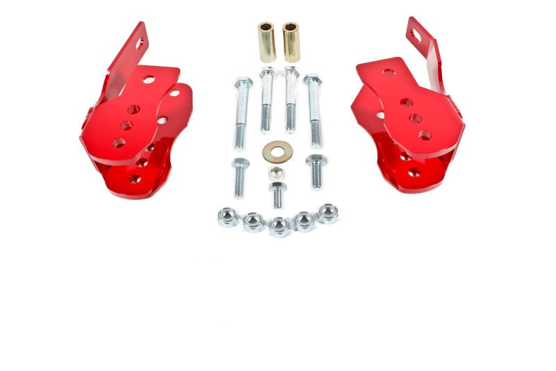 BMR 05-14 S197 Mustang Bolt-On Control Arm Relocation Brackets - Red - CAB005R
