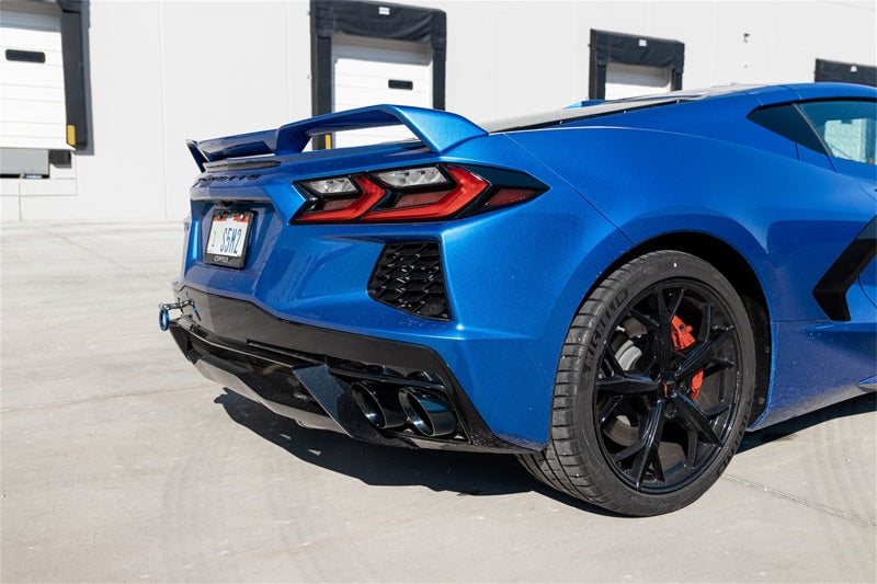 Corsa 2020 Corvette C8 3in Valved Cat-Back 4.5in Blk Quad Tips Fits Factory Perf Exhaust Deletes AFM - 21103BLK
