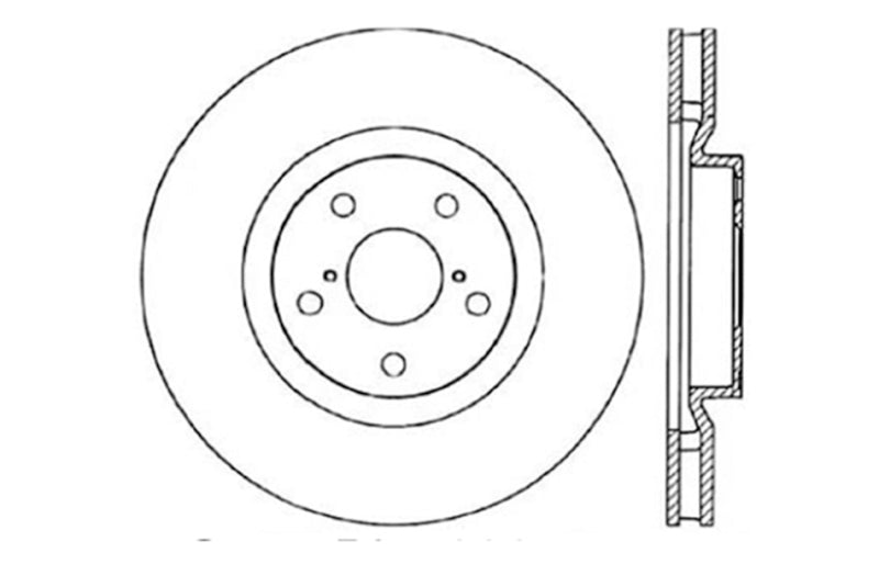 StopTech 5/93-98 Toyota Supra Turbo Right Front Slotted &amp; Drilled Rotor