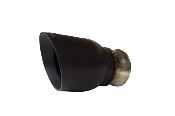 Kooks 15-18 Dodge Charger/Durango 2.75in OEM Round Tips (Black) - 31524T10 for 2015-2023 Dodge Charger - front view