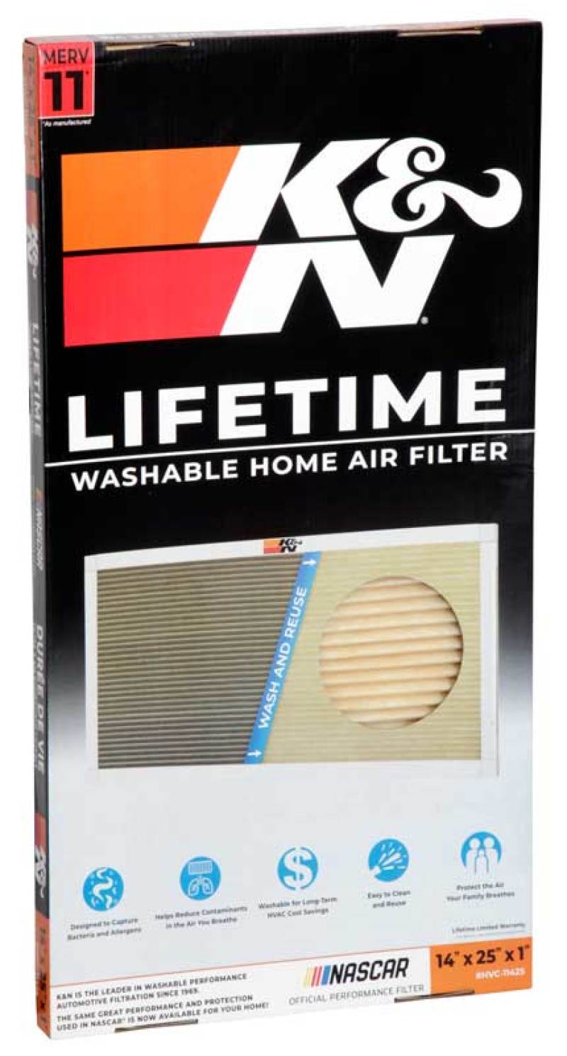 K&N HVAC Filter - 14 x 25 x 1 - HVC-11425