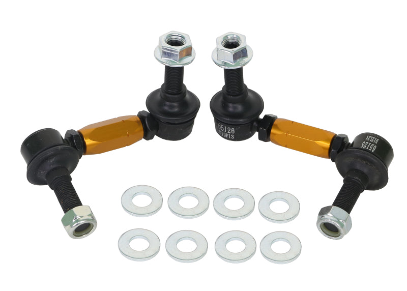 Whiteline 03+ Nissan 350z Z33 / 07-08 Infiniti G35 (Exc AWD) Fr Swaybar-Link Assy HD Adj Steel Ball - KLC110