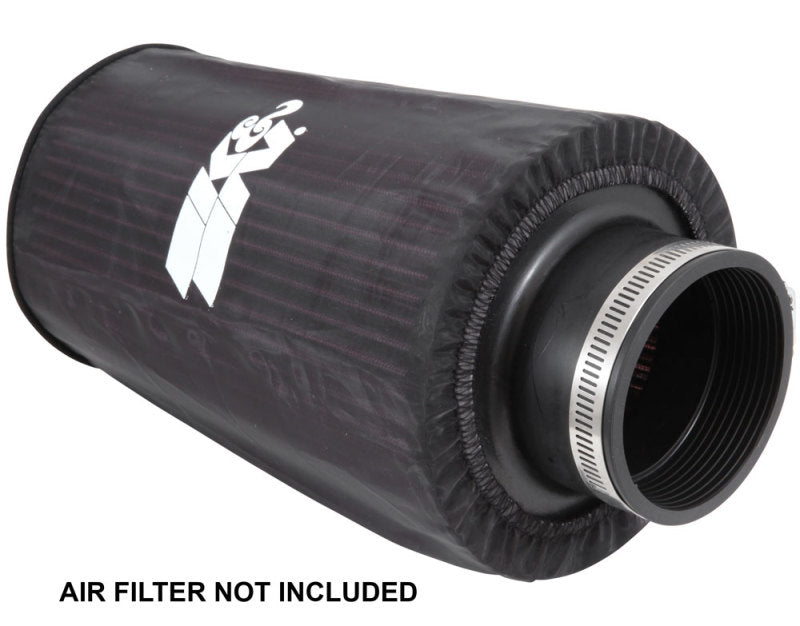 K&N Universal Round Tapered Filter Wrap - Black - 6in Base ID x 4.625in Top ID x 9in Height - RE-0810PK by K&N Engineering - 