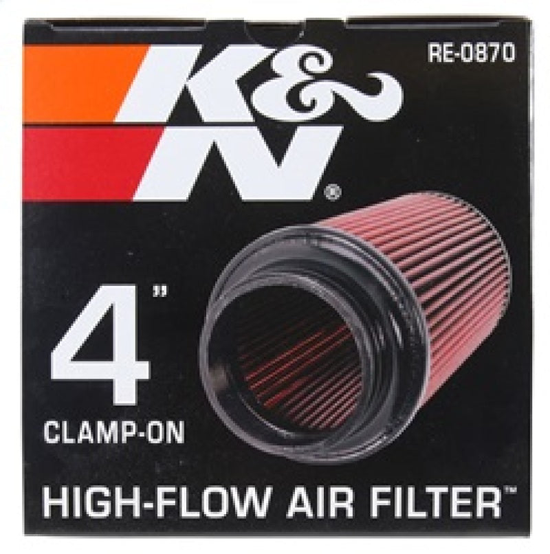K&N Universal Rubber Filter 4inch FLG / 6inch OD-B / 4-5/8inch OD-T / 9inch H - RE-0870