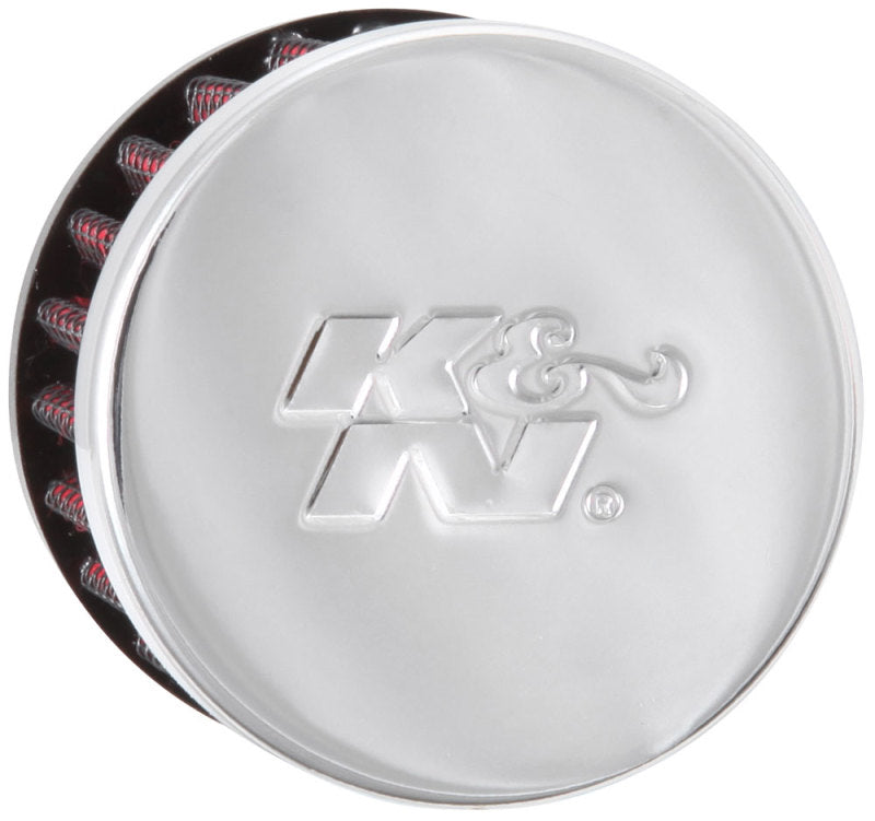 K&N 3/4 inch ID 2 inch OD 1.5 inch H Clamp On Crankcase Vent Filter - 62-1360 by K&N Engineering - close-up