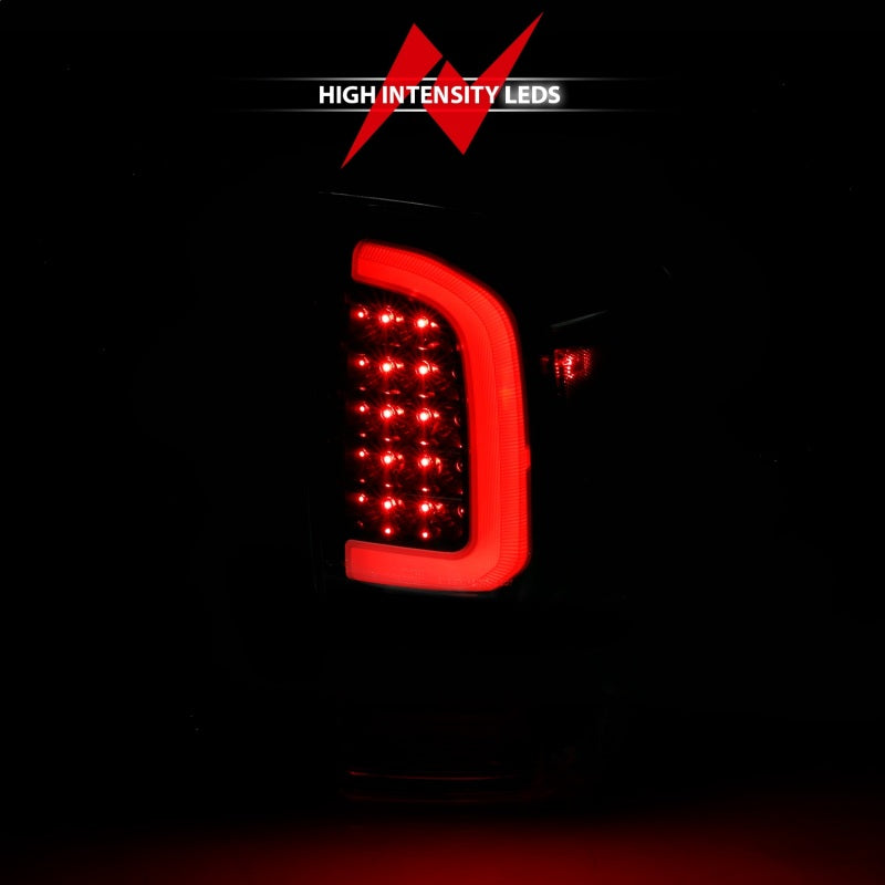 ANZO 16-21 Toyota Tacoma LED Tail Lights - w/ Light Bar Sequential Black Housing &amp; Smoke Lens - 311401
