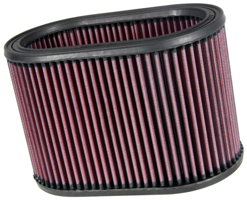 K&N Oval Air Filter - 8-7/8in L 5-1/4in W 6in H - E-3491 by K&N Engineering - front view