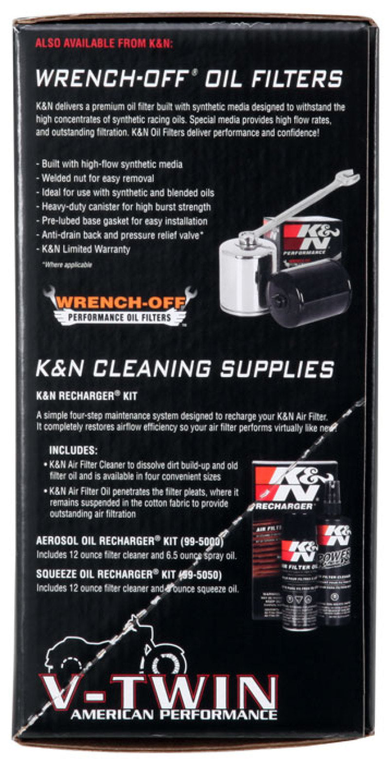 K&amp;N Oval Red 9in Intake System for Harley Davidson - RK-3910-1