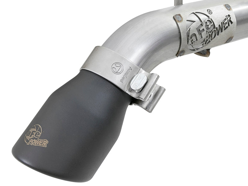 aFe MACH Force-Xp Axle-Back Exhaust System w/Black Tip 18-20 Jeep Wrangler L4-2.0T / V6-3.6L - 49-48070-1B