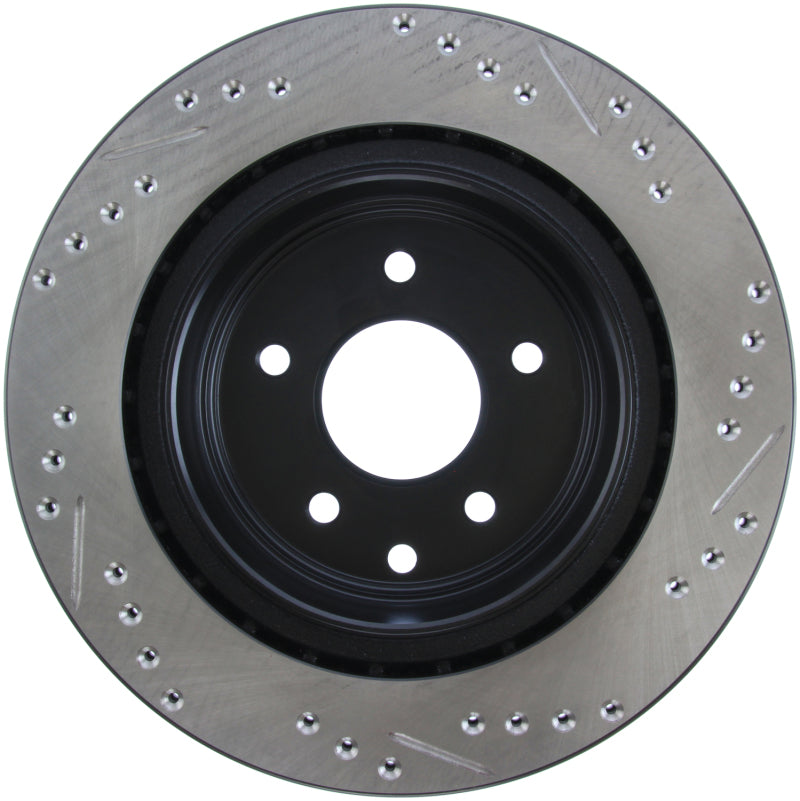 StopTech 06-07 350Z / 05-07 G35 / 06-07 G35X SportStop Slotted &amp; Drilled Rear Right Rotor - 127.42088R