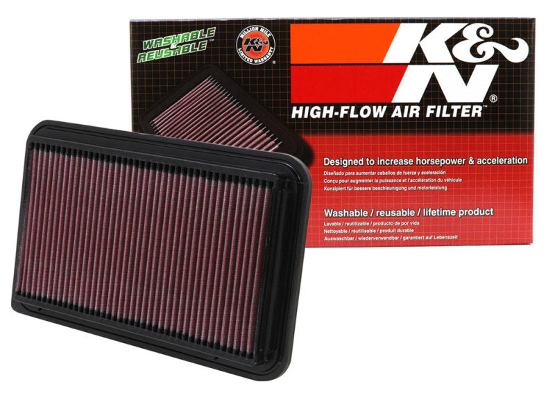 K&N 01-06 Toyota Camry / 04-10 Sienna / 01-09 Highlander / 03-06 Lexus RX330 Drop In Air Filter - 33-2260