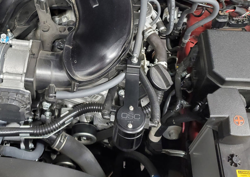 J&amp;L 05-23 Toyota 4Runner 4.0L Driver Side Oil Separator 3.0 - Black Anodized