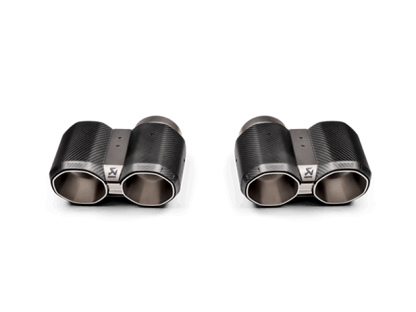 Akrapovic 2021+ BMW G87 M2, G80 M3 &amp; G82 M4 Octagonal Carbon Design Tail Pipe Set - TP-CT/69 for 2021-2025 BMW M3