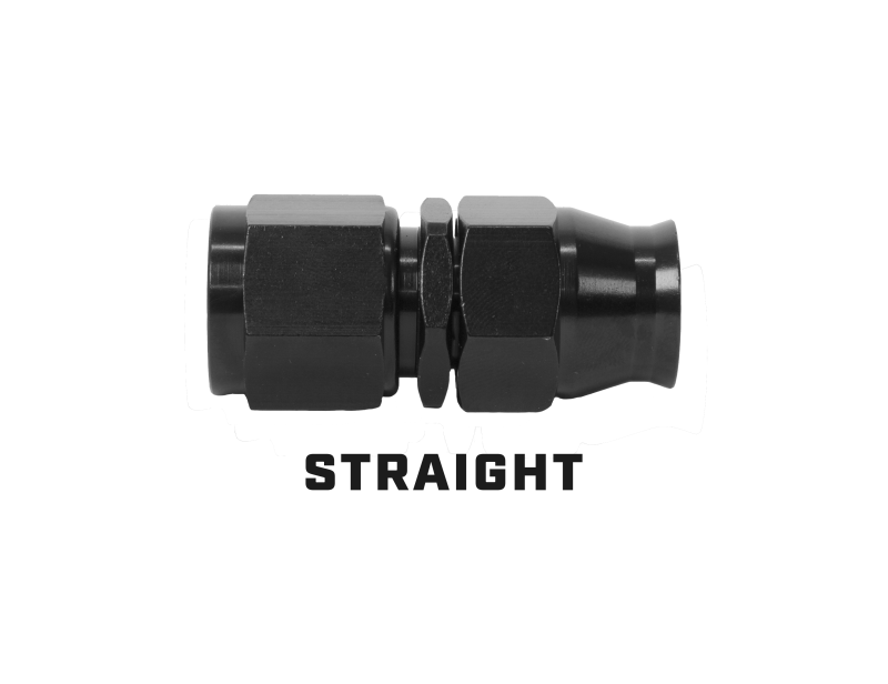 Aeromotive PTFE Hose End - AN-06 - Straight - Black Anodized - 15350