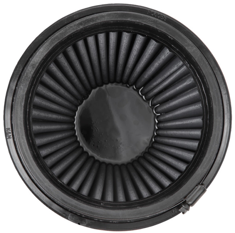 K&amp;N Universal Rubber Filter Round Tapered 6in Flange ID x 7.5in Base OD x 5.25in Top OD x 8in Height - RU-3101HBK