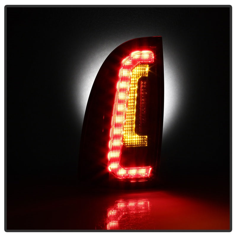 Spyder 05-15 Toyota Tacoma LED Tail Lights (Not Compatible w/OEM LEDS) - Black ALT-YD-TT05V2-LB-BK - 5085467