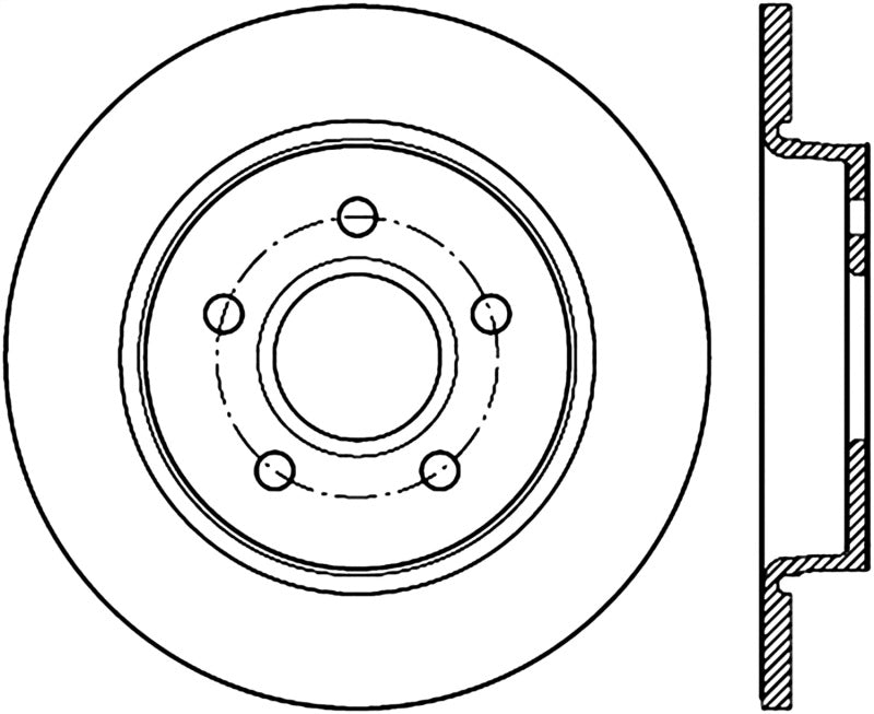 StopTech 13+ Ford Focus ST Slotted Rotor - Rear Right
