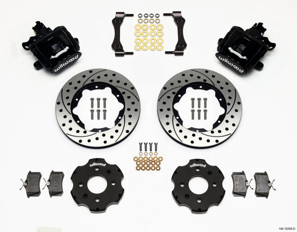 Wilwood Combination Parking Brake Rear Kit 11.00in Drilled Civic / Integra Disc 2.39 Hub Offset - 140-10206-D for 1990-2001 A