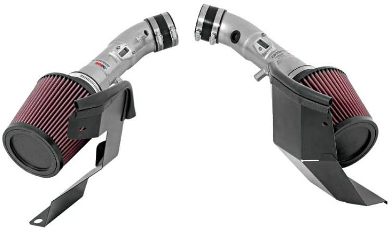 K&N 07-08 G35 Dual Silver Typhoon Short Ram Intakes - 69-7082TS