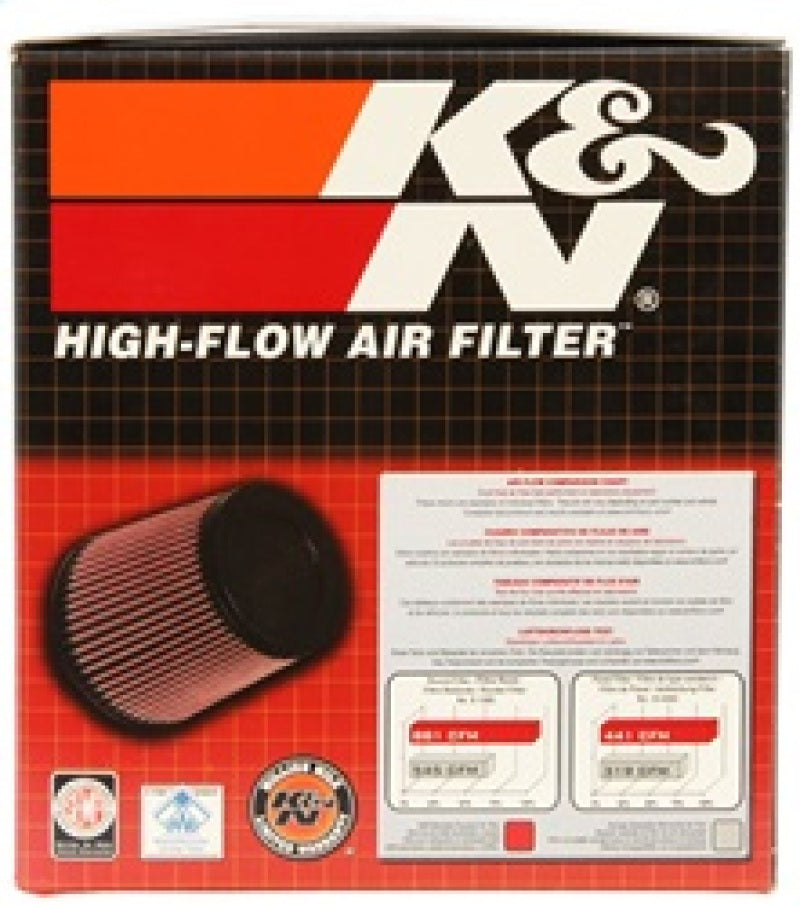 K&N Universal Clamp-On Air Filter 3-1/4in FLG / 5-3/4in B / 3-1/2in T / 5-7/16in H - RU-1637