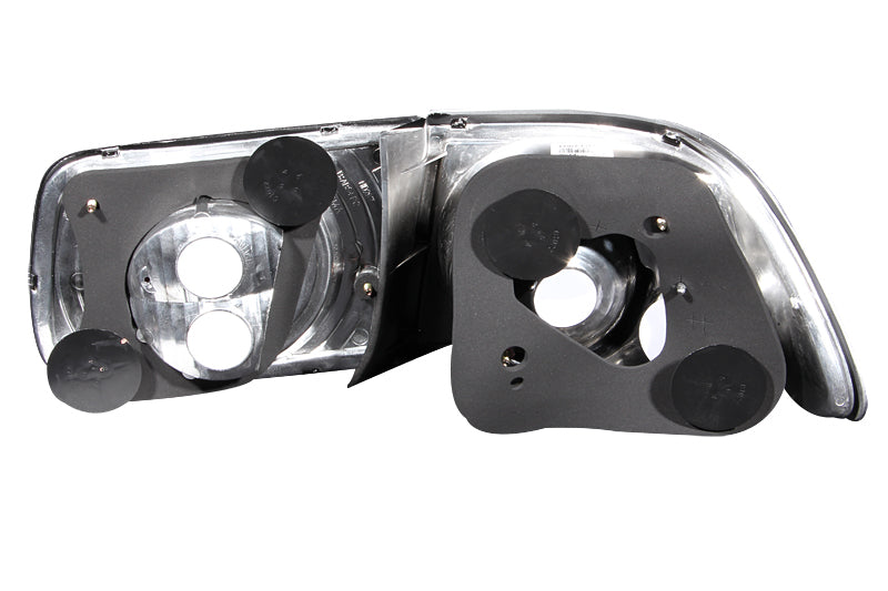 ANZO 1996-2000 Honda Civic Coupe Taillights Black - 221062