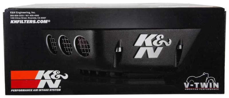 K&N Street Metal Intake System for 01-16 Harley Davidson Softail/Dyna - Shaker Black - RK-3950