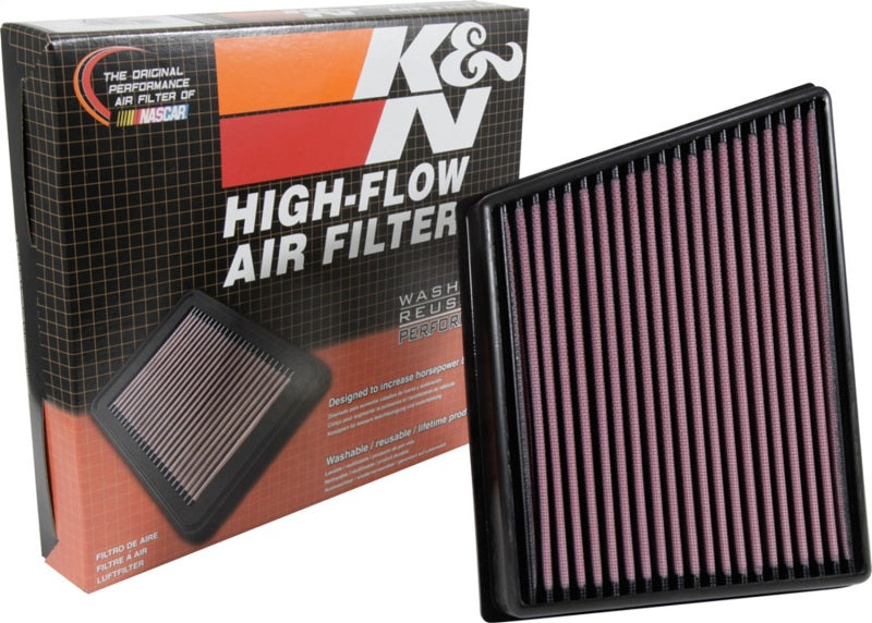 K&N 2015 Jaguar F-Pace V6-3.0L F/I Left Side Replacement Drop In Air Filter - 33-3075