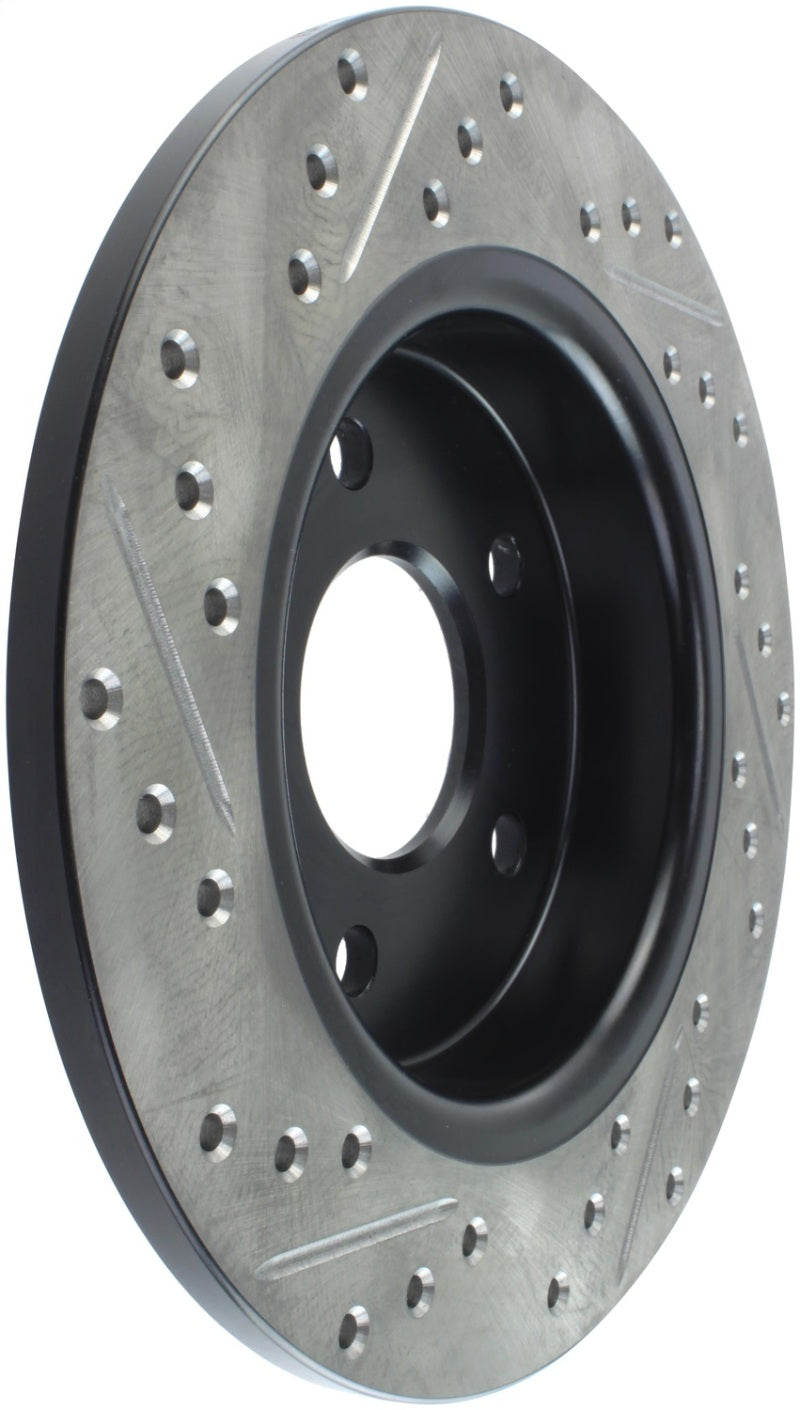 StopTech 12-15 Ford Focus w/ Rear Disc Brakes Rear Left Slotted &amp; Drilled Rotor - 127.61099L