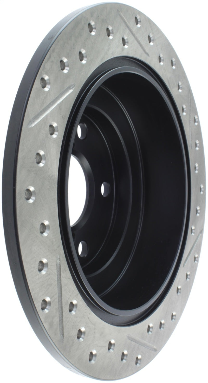 StopTech 05-06 Saab 9-2X AWD / 02-05 Impreza WRX / 02 WRX STi Slotted & Drilled Right Rear Rotor - 127.47011R