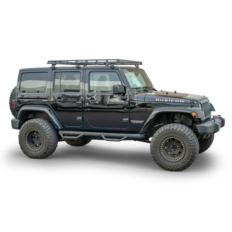 DV8 Offroad 07-18 Jeep Wrangler JK 4 DR / JL 2 DR &amp; JT / 18+ Gladiator Roof Rack - RRJL-02