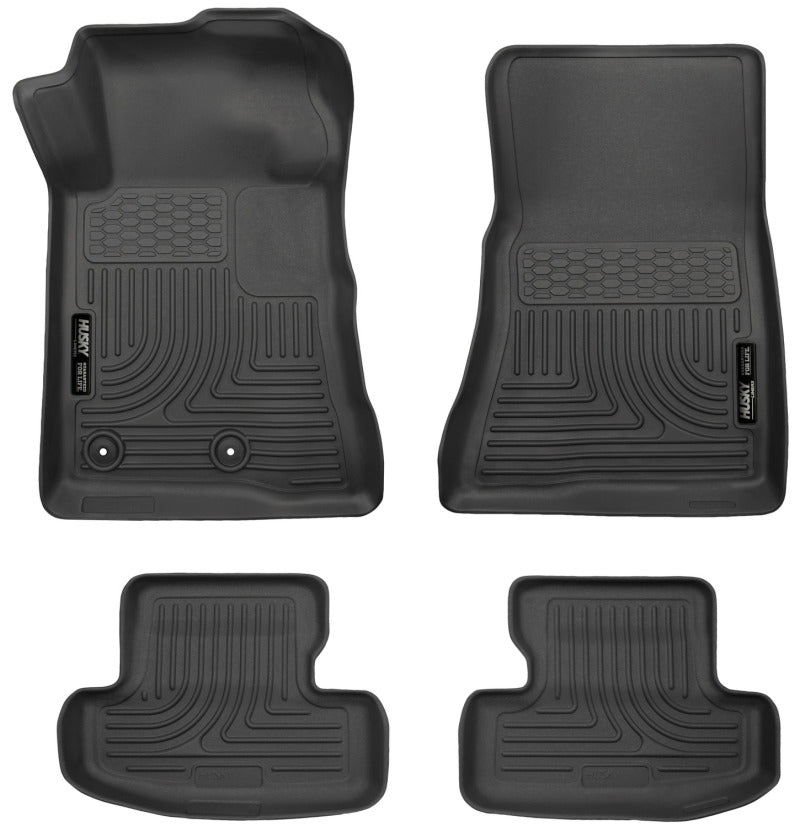 Husky Liners 15-22 Ford Mustang WeatherBeater Black Front &amp; Second Seat Floor Liner - 99371