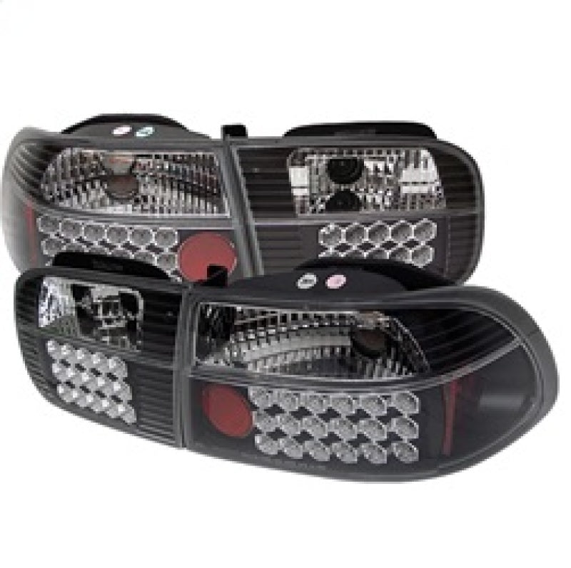 Spyder Honda Civic 92-95 3DR LED Tail Lights Black ALT-YD-HC92-3D-LED-BK - 5004727