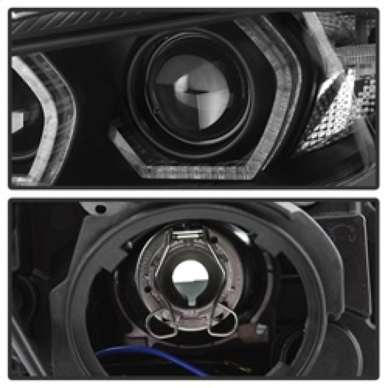 Spyder 12-14 BMW F30 3 Series 4DR Projector Headlights - LED DRL - Black (PRO-YD-BMWF3012-DRL-BK)