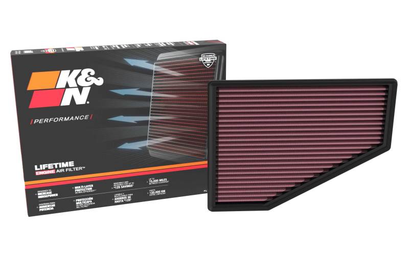 K&N 2021+ Jeep Grand Cherokee V6 3.6L Replacement Air Filter - 33-5123
