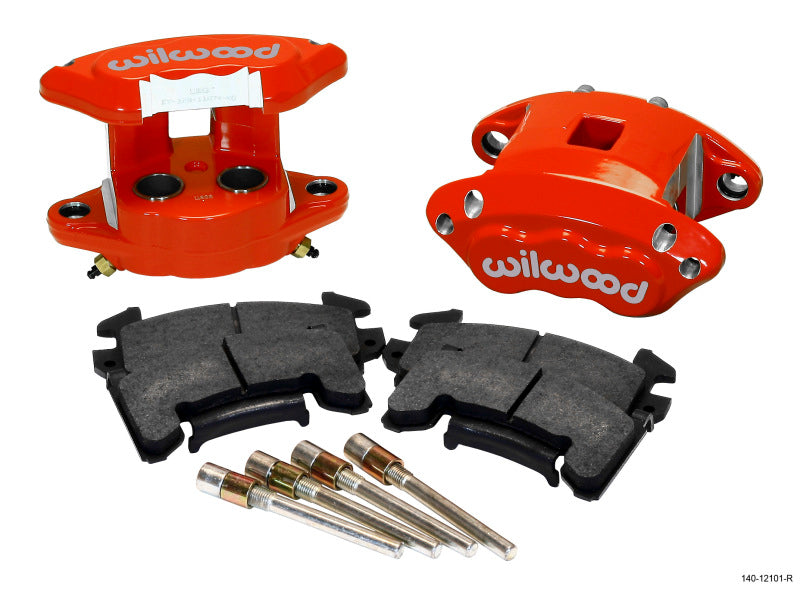 Wilwood D154 Rear Caliper Kit - Red 1.12 / 1.12in Piston 1.04in Rotor - 140-12101-R