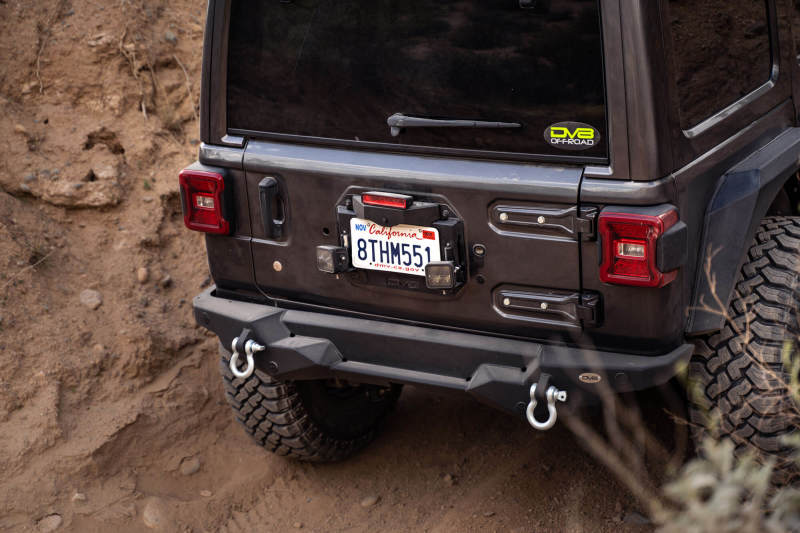 DV8 Offroad 18-22 Jeep Wrangler JL Spare Tire Delete Kit w/Light Mounts - TSJL-03