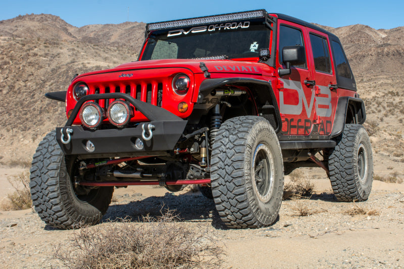 DV8 Offroad 07-18 Jeep Wrangler JK Front &amp; Rear Flat Tube Fenders