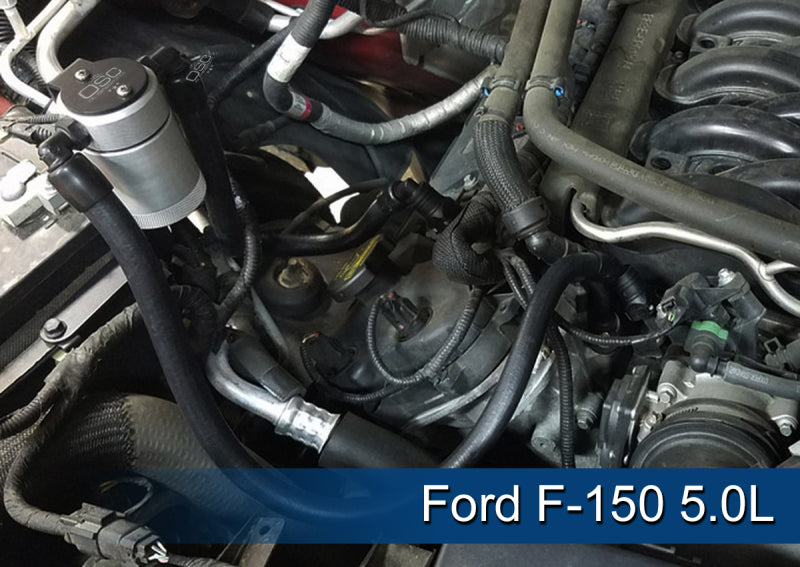 J&amp;L 2011-2023 Ford F-150 2.7L/3.5L/5.0L Passenger Side Oil Separator 3.0 - Clear Anodized