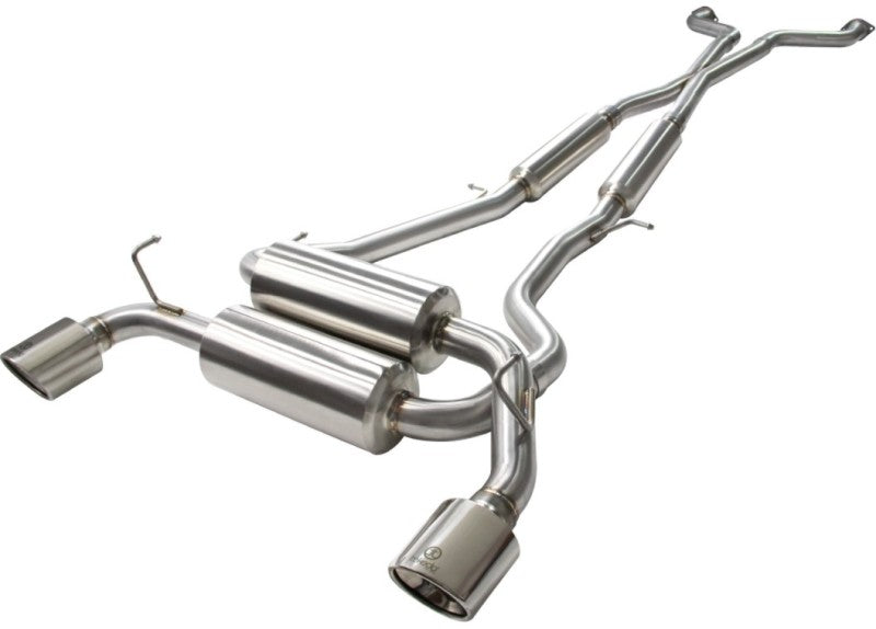 aFe Takeda 2-1/2in 304SS Cat-Back Exhaust Infiniti G37 08-13/Q60 14-15 V6-3.7 w/ Polished Tips - 49-36103-P
