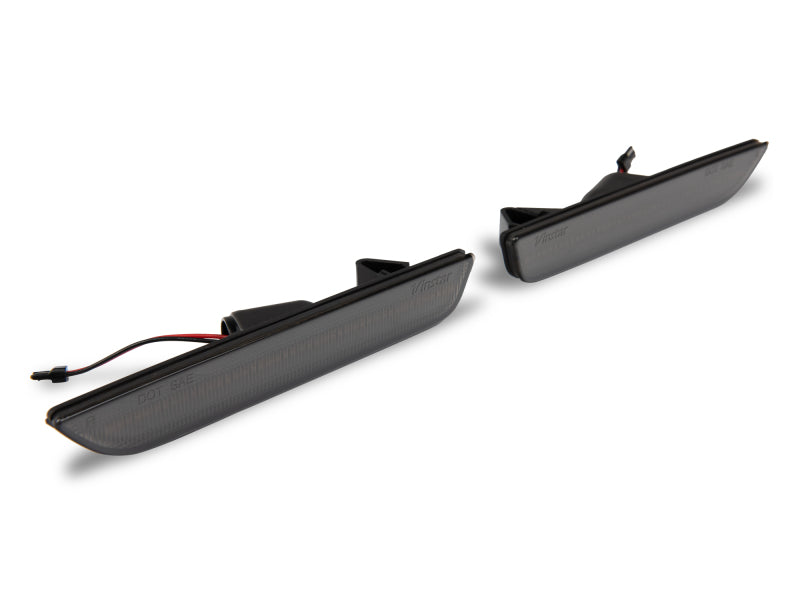 Raxiom 10-14 Ford Mustang Axial Series LED Side Marker Lights (Smoked) - 412496