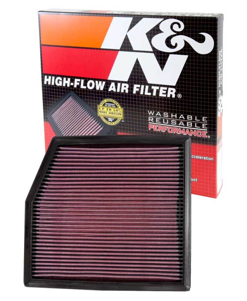 K&amp;N 10-12 BMW 135i/335i/335i XDrive/X1 35i 3.0L L6 (E90) Replacement Air Filter - 33-2458