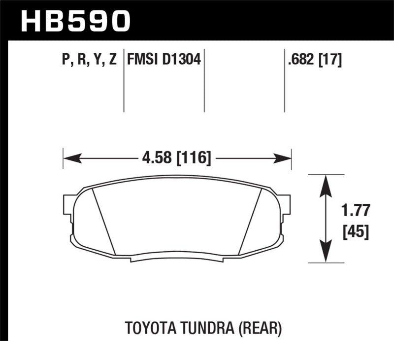 Hawk LTS Street Brake Pads - HB590Y.682