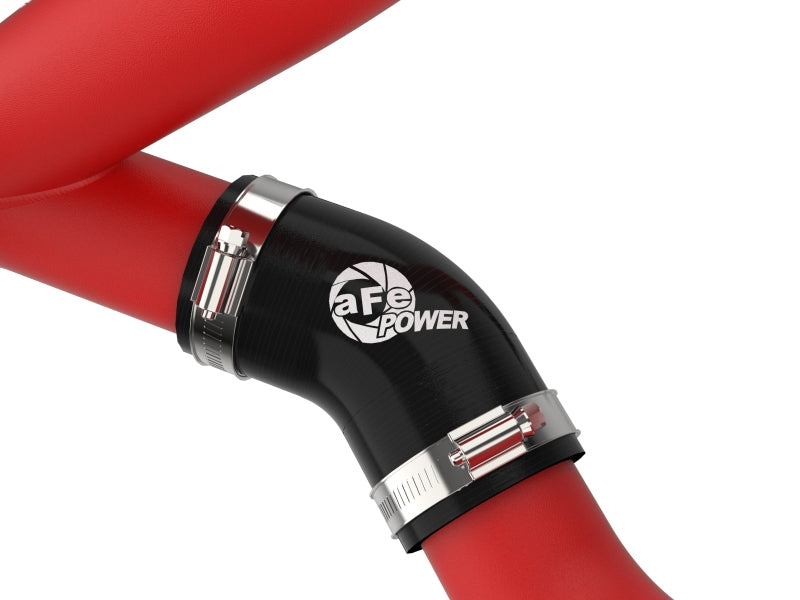 aFe Bladerunner 2-1/4 IN Aluminum Hot Charge Pipe Black 20-23 Ford Explorer/Explorer ST - Red - 46-20658-R