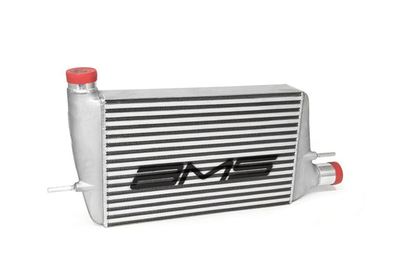 AMS Performance 08-15 Mitsubishi EVO X Front Mount Intercooler w/Modular Cast End Tanks & Logo - AMS.04.09.0001-1 for 2008-20