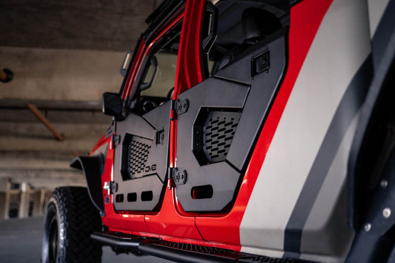 DV8 Offroad 18-25 Jeep Wrangler JL/JT Spec Series Half Doors - Rear Set - HDJL-02R