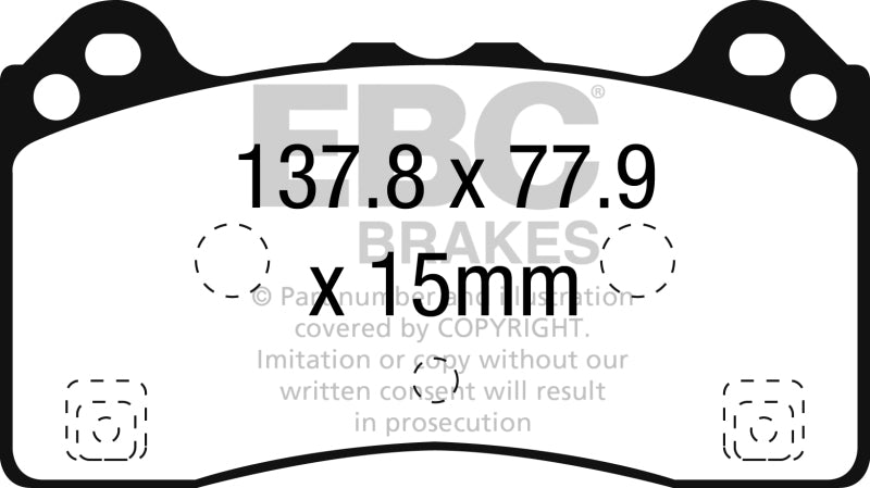 EBC 16-18 Ford Focus RS Yellowstuff Front Brake Pads